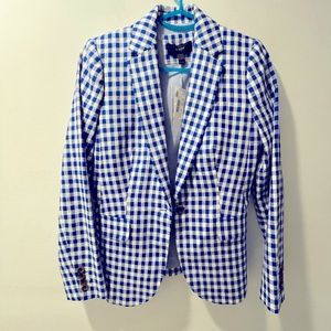 Jcrew Gingham Blazer